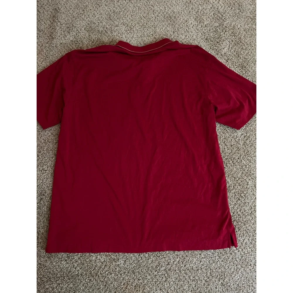 Y2K Nike Golf Men's Performance Polo XXL Red Dri-FIT Short Sleeve Golf Shirt